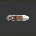 Sleek Modern Speedboat With White Hull Brown Seats And Open Cockpit Design