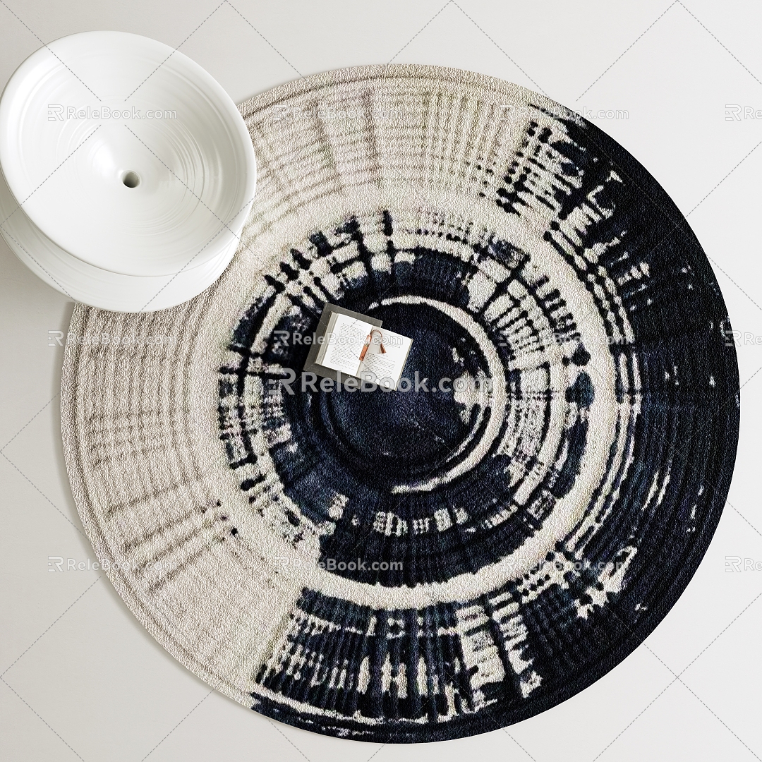 Modern Round Carpet Carpet 3d model