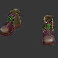 Classic Brown Leather Boots Featuring Lace Up Design And Shiny Toe For Daily Wear