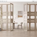 Silent glass partition 3d model