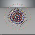 Colorful Mandala Art Design Featuring Symmetrical Radial Patterns And Floral Decorations