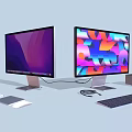 Modern computer Apple desktop computer 3d model