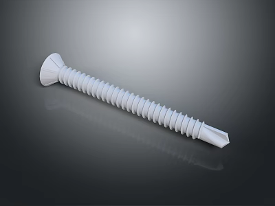 High Quality Hardware Tools Screw With Threaded Shank And Flat Head Design Features 3d model
