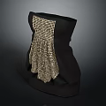 Unique Stylish Black Hat with Gold Checkered Pattern Accent Design