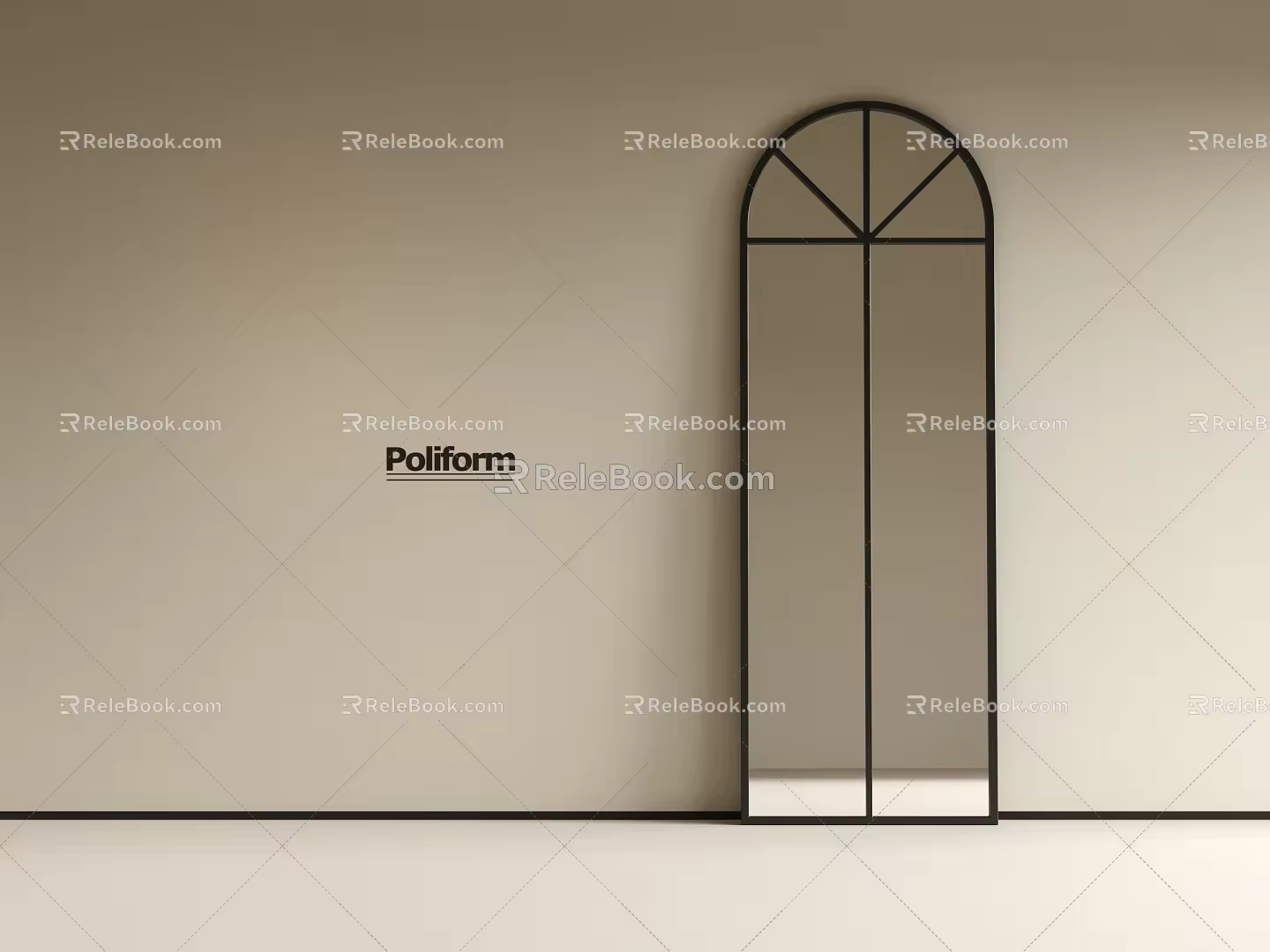 Ancient Mirror Dressed Mirror Full-length Mirror 3d model