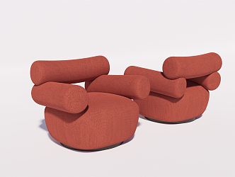 Modern Single Sofa Children's Sofa Chair Sofa Stool 3d model