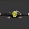 Anime Character With Spiky Yellow Hair Orange Black Outfit And Forehead Protector