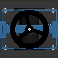 Trinova Blue Lighting Combination With Black Wheel And Flange Design Elements