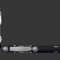 Futuristic Sci Fi Weapon Design With Black White Yellow Accents And Glowing Parts
