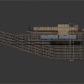 Industrial Equipment Featuring Crane Metal Track And Structural Support System