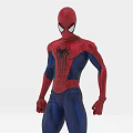 Spider Man Character In Red And Blue Suit With Spider Emblem Standing Pose