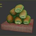 Golden Brown Bread Rolls Stacked on Wooden Tray With Soft Interior