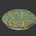 Delicious Homemade Pizza Topped With Fresh Sausage Bell Peppers Cheese And Baked Golden Crust
