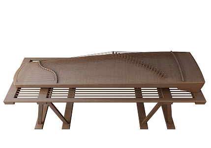 Chinese Guzheng Instrument 3d model