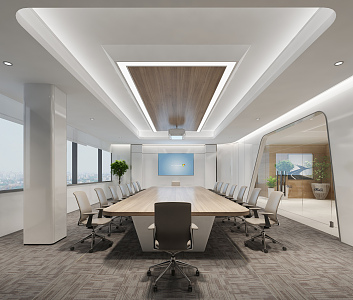 Modern Meeting Room Meeting Table and Chair 3d model