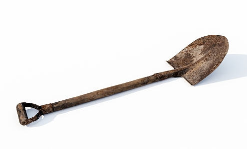 Industrial LOFT Shovel Rusty Shovel 3d model