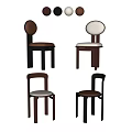 Modern Single Chair Designs With Leather Seats And Wooden Legs In Brown Black White Tones