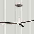 Modern Wooden Pendant Light With Metallic Base And Sleek Extended Arms