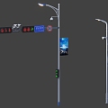 Smart traffic lights 5G smart street lights 3d model