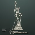 Statue of Liberty Design Neon Lamp with LED Light for Home Decoration
