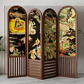 Retro partition screen 3d model