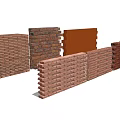 Various Brick Wall Textures With Different Colors And Pattern Designs 3d model