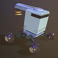 Modern robotic space rover 3d model