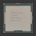 Intel Core i7 Processor Close Up View of Computer CPU Chip