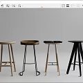 Modern Bar Stools With Wooden And Metal Frames In Various Styles For Home Bar