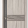 Modern Wooden Hinged Doors With Various Styles Glass Panel And Texture Design 3d model