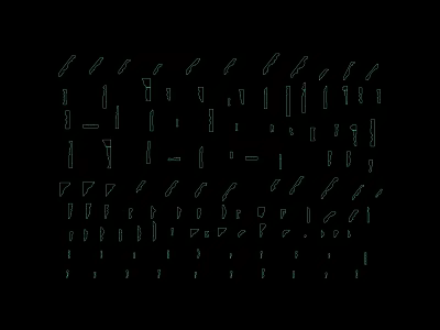 Modern Geometric Decorative Lights With Various Silhouette Designs On Black Background 3d model
