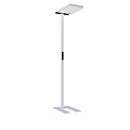Modern Floor Lamp With Metal Pole Flat Panel Shade And Stable Base