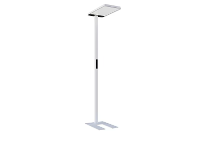 Modern Floor Lamp With Metal Pole Flat Panel Shade And Stable Base 3d model