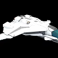 Futuristic White And Teal Weapon With Aerodynamic Structure And Advanced System 3d model