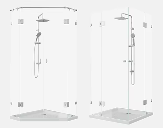 Modern shower room 3d model