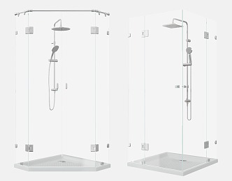 Modern shower room 3d model