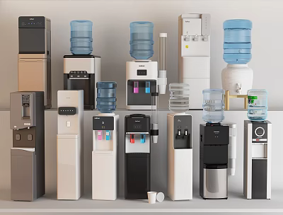 Modern Standing Kitchen Water Dispensers in Various Styles and Colors 3d model