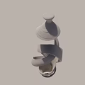 Modern Elegant Spiral Curved Decorative Ornament Sculpture Combination for Home Decor