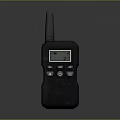Black Portable Walkie Talkie With Antenna LCD Screen Channel Display And Control Buttons