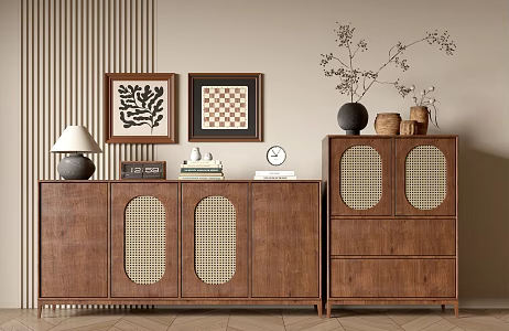 Modern Side Cabinet Entrance Cabinet Bucket Cabinet Low Cabinet Decorative Cabinet Silent Style Side Cabinet 3d model