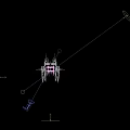 Futuristic Spacecraft Navigating Through Deep Space With Cosmic Galaxy Background