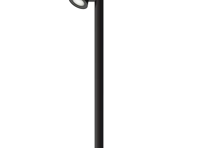 Modern Black Outdoor Light For Garden With LED Bulb And Waterproof Design 3d model