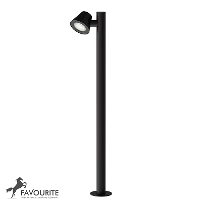 Modern Black Outdoor Light For Garden With LED Bulb And Waterproof Design 3d model