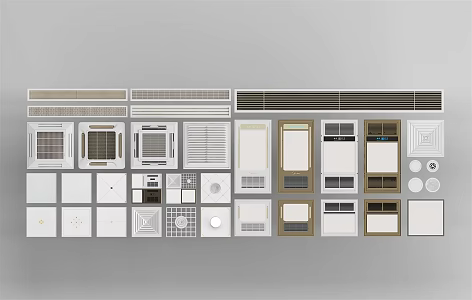 Modern air conditioner air outlet air conditioner outlet 3d model