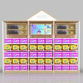 Display Shelves With Multi Layer Design Various Styles For Retail Stores Colorful And Wooden Structures