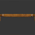 Bamboo Scene Components With Long Strips White Rings And Wooden Supports