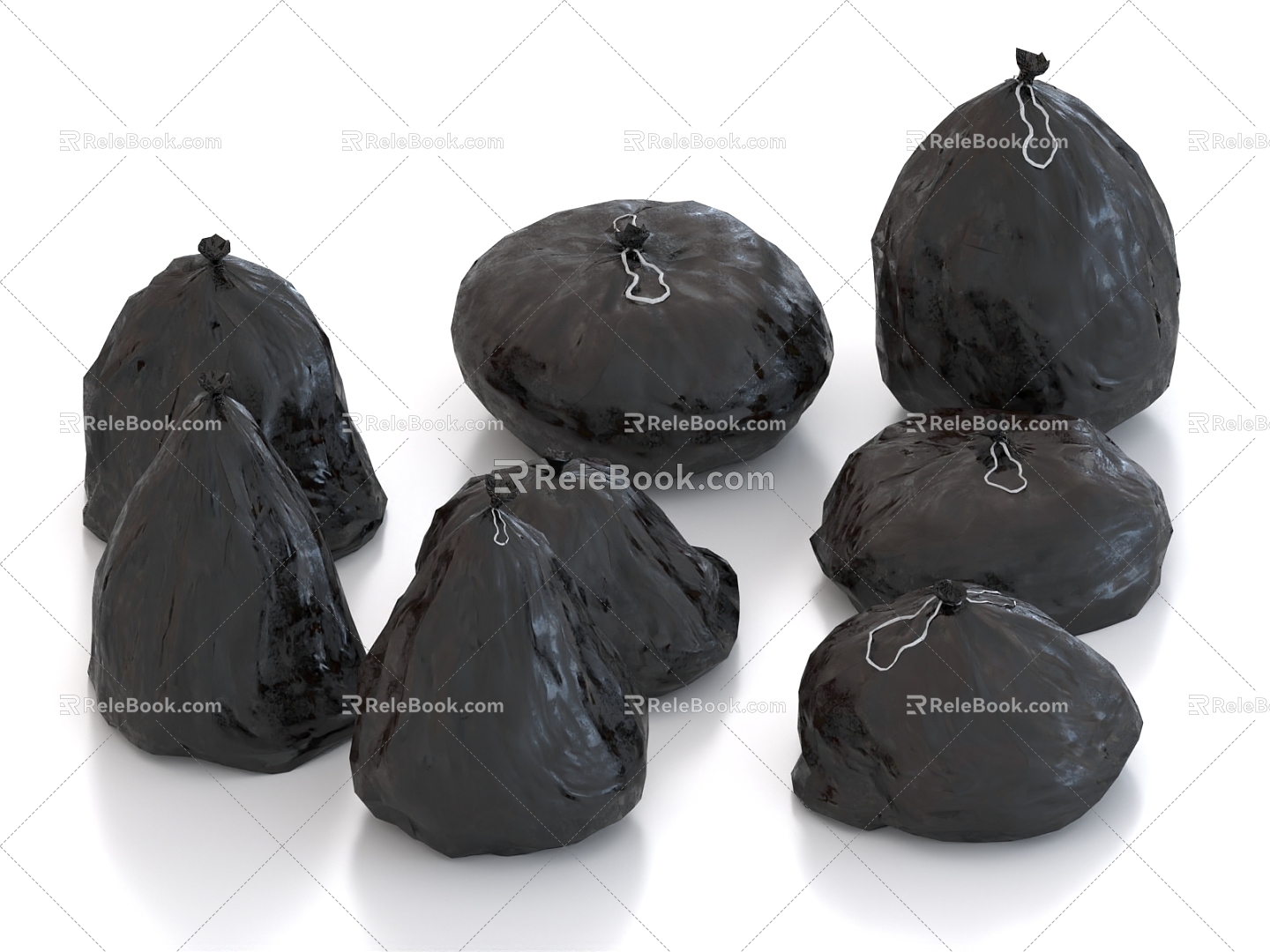 Garbage bag domestic garbage 3d model