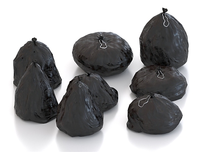 Garbage bag domestic garbage 3d model