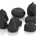 Garbage bag domestic garbage 3d model