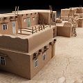 Desert House Old House Adobe House Old House African Duck House 3d model